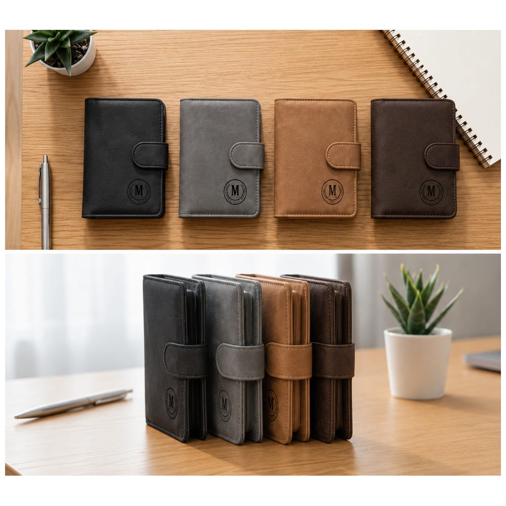 Men's Classic Snap-Button Wallet – Elegant Compact Design, 4 Colours