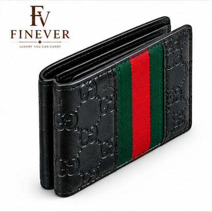 FINEVER Men's Premium Black Bifold Wallet – Multi-Card Holder Design