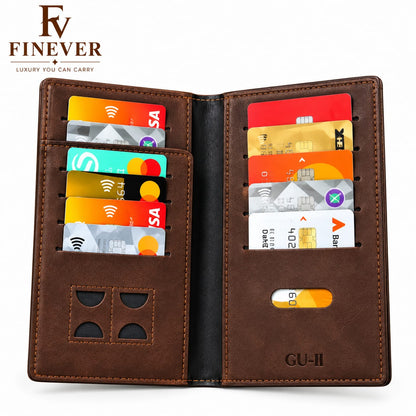 AKS Kangaroo Men's Dark Brown Wallet – Classic Bifold Design